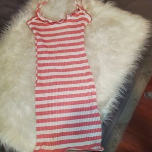 Pink stripe dress